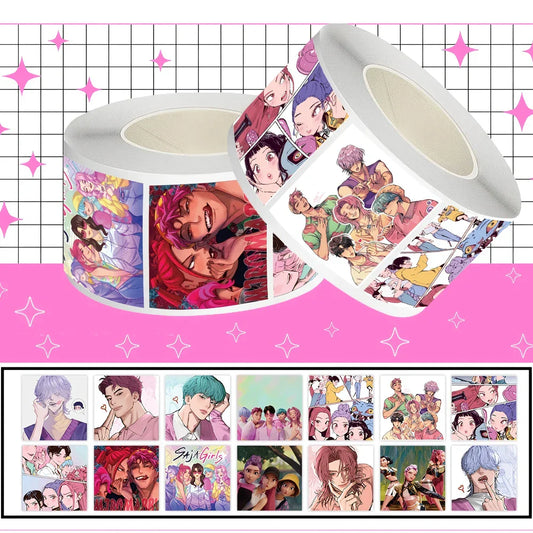 Vibrant Demon Hunters Stickers Roll – Perfect for Anime & KPop Fans